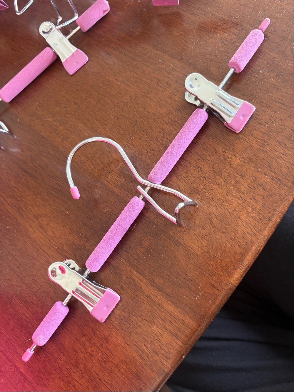 Kids Pink Padded Clip Hanger